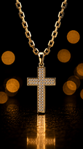 Kit exclusivo • Cadeado 3mm + cruz cravejada - ed. limitada
