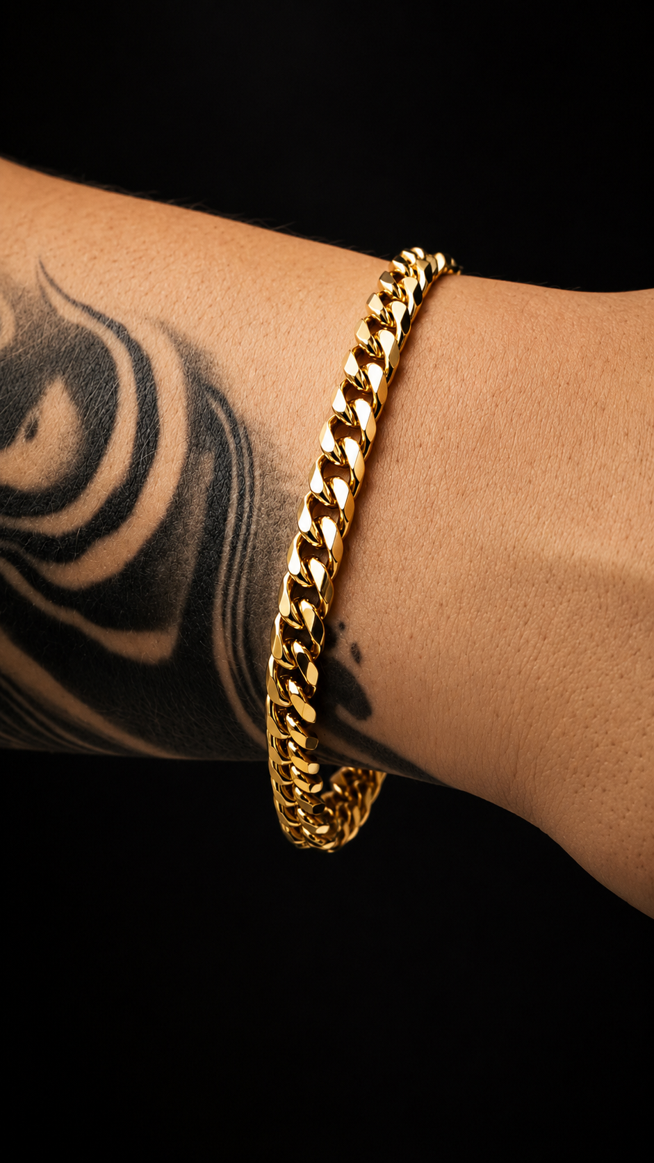 Pulseira cubana 8mm 22g
