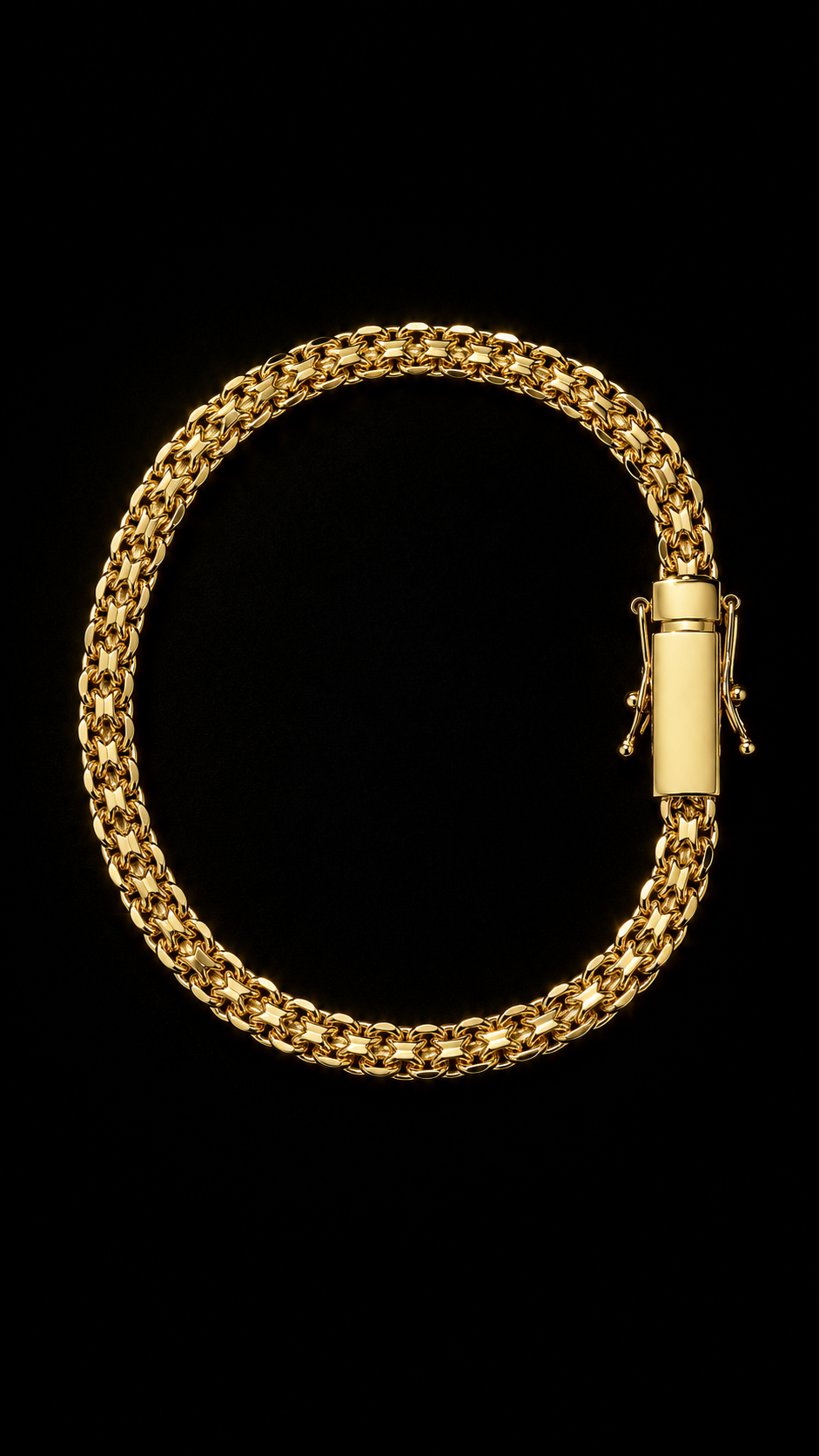 Pulseira cadeado duplo 5mm