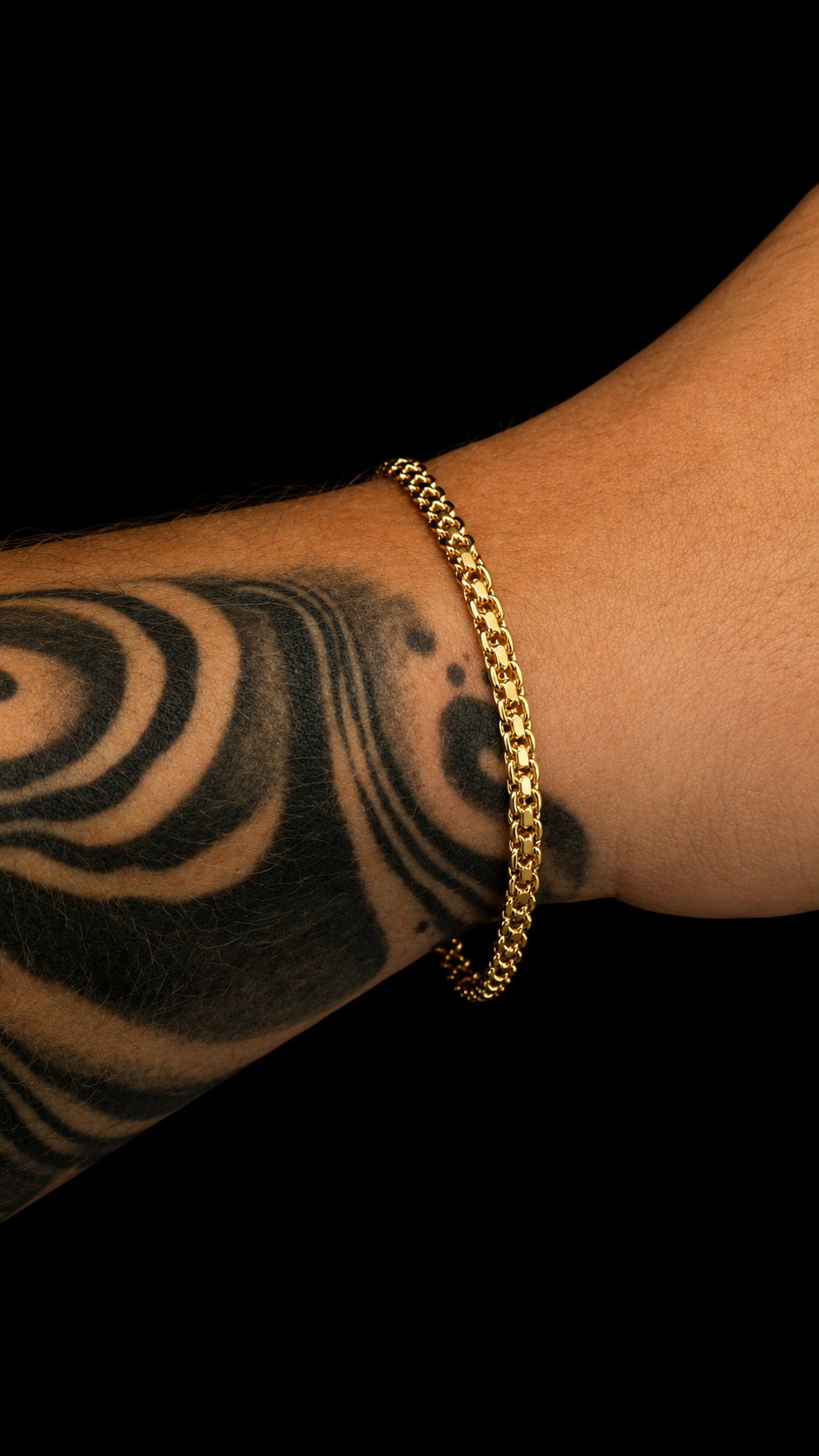Pulseira cadeado duplo 4mm