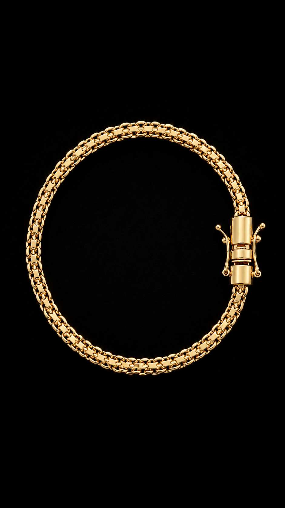 Pulseira cadeado duplo 4mm