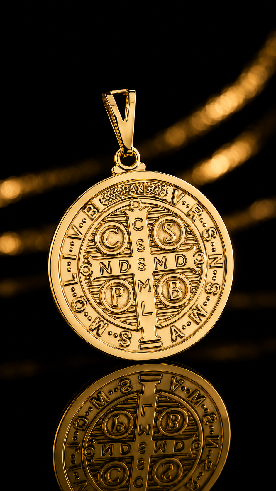 Pingente medalha São Bento G