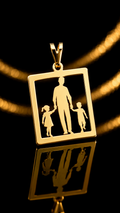 Pingente personalizado 1 filho e 1 filha