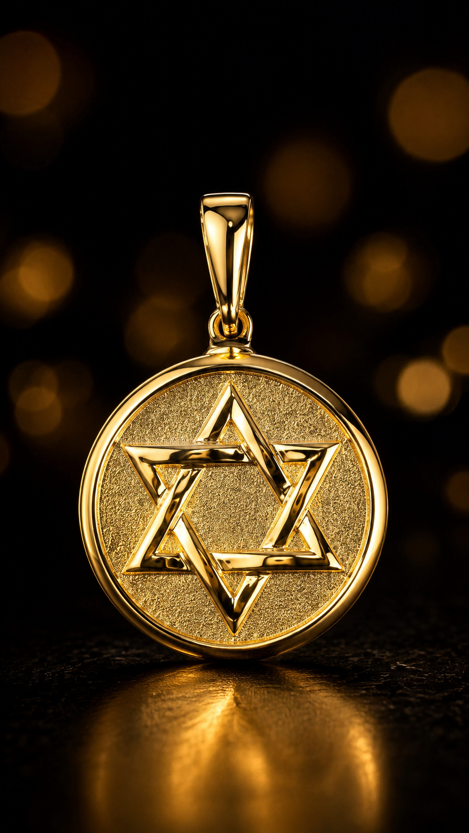 Pingente estrela de Davi medalha