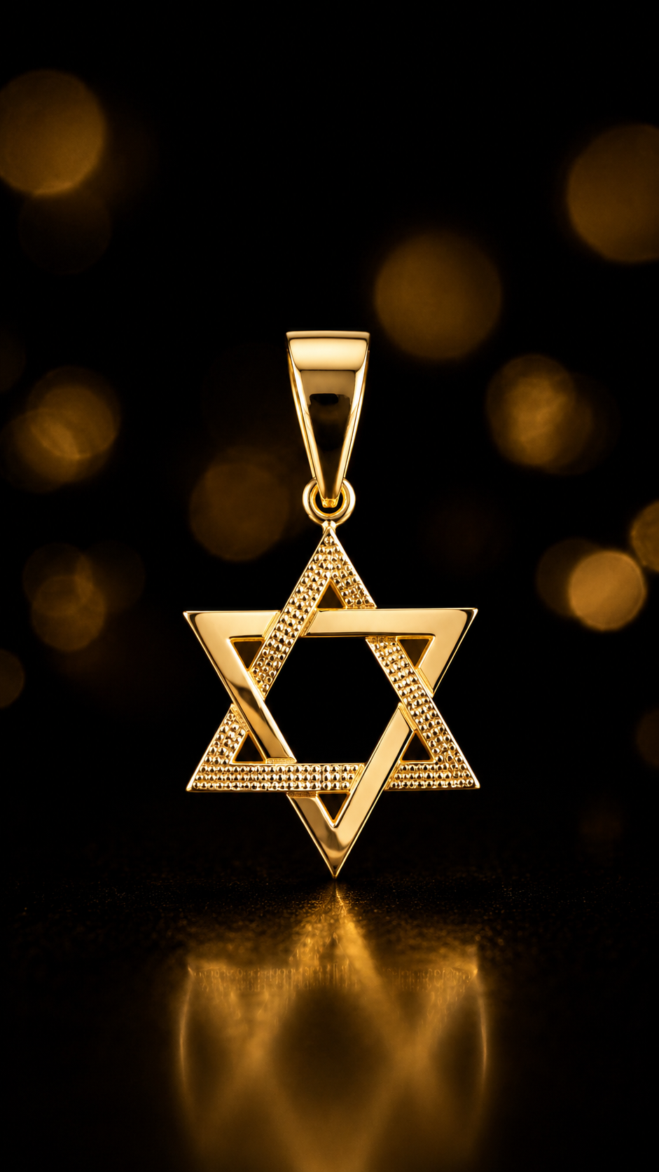 Pingente estrela de Davi detalhado P