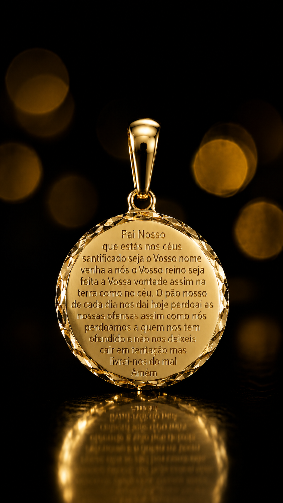 Pingente medalha Pai Nosso