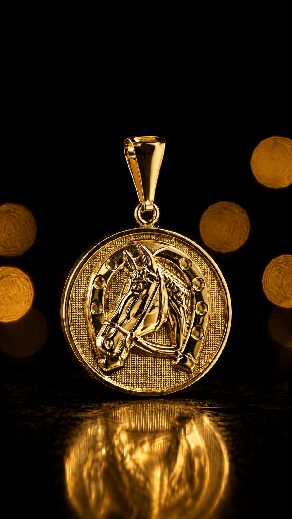 Pingente medalha ferradura M