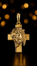 Pingente Cruz com face de Cristo P