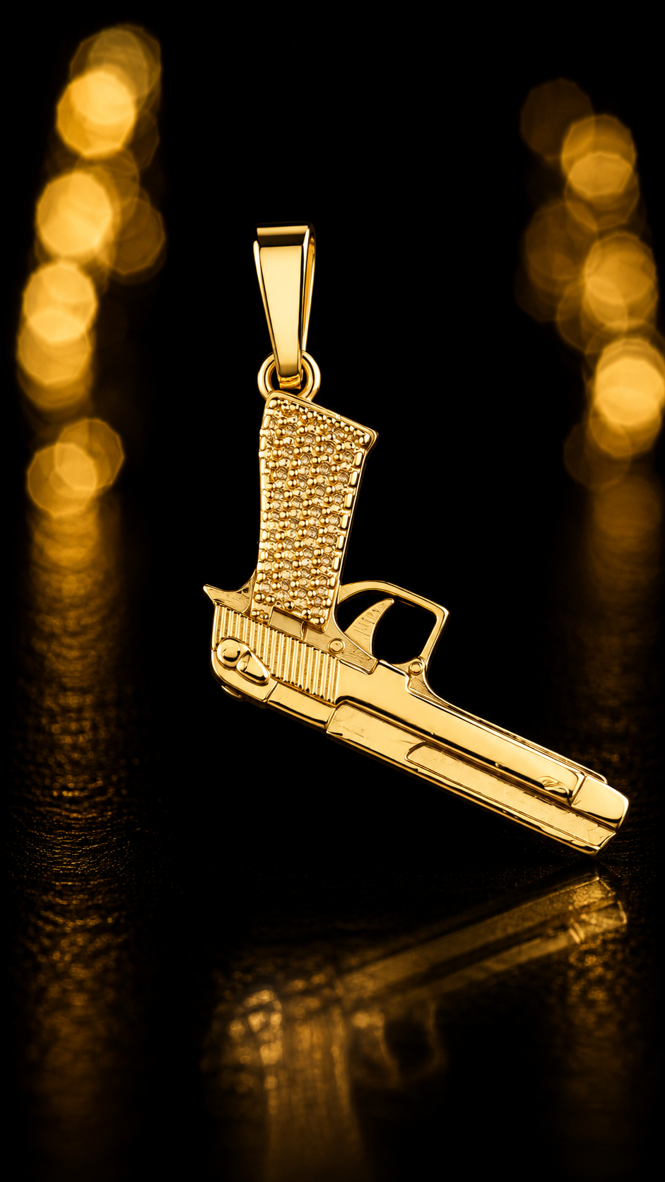 Pingente pistola 9mm