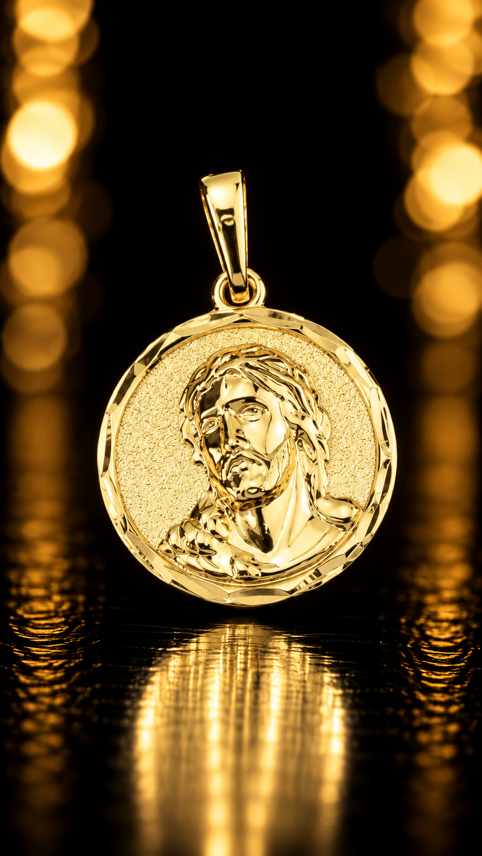 Pingente medalha Cristo P