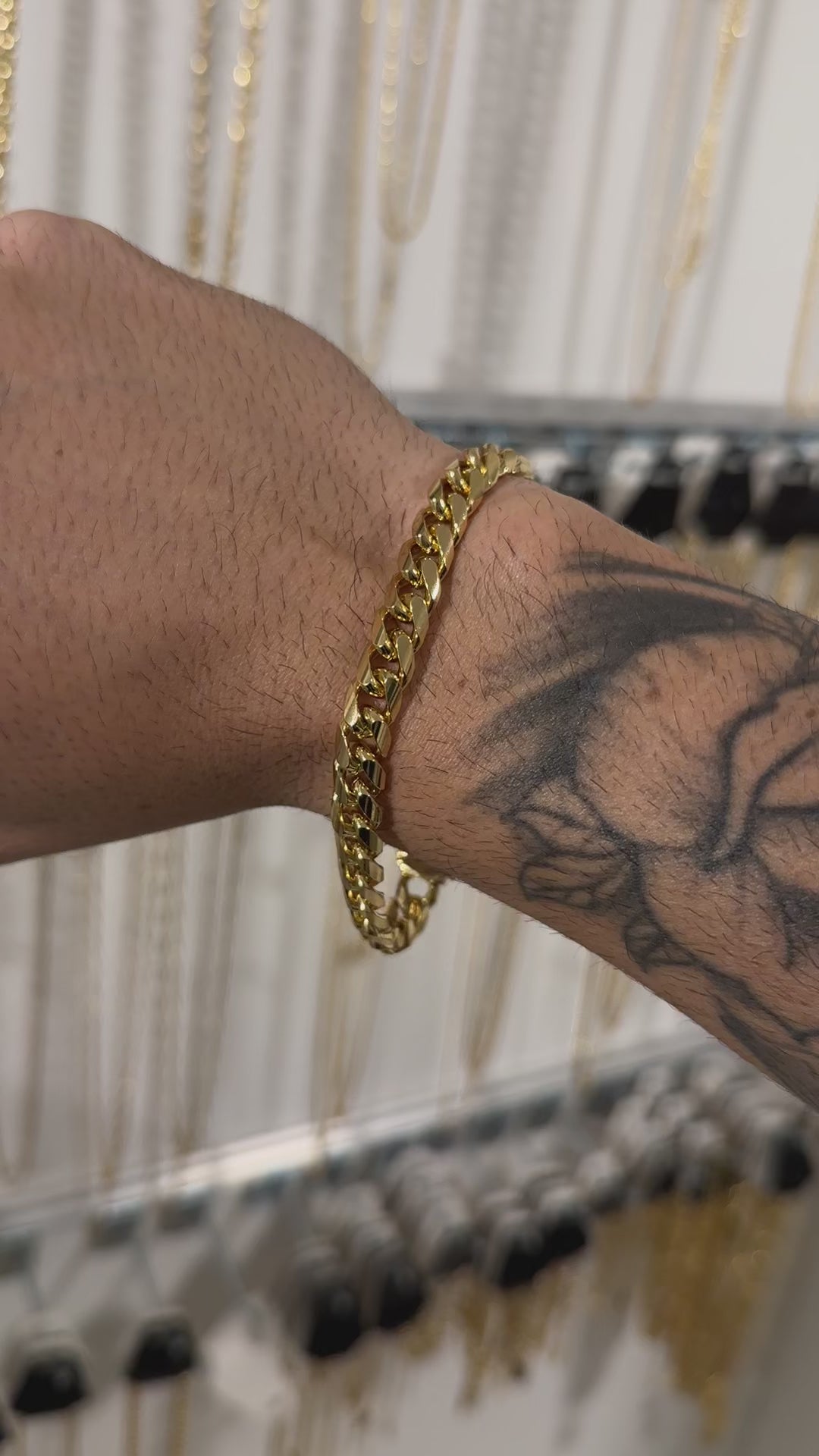 Pulseira cubana 8mm 22g